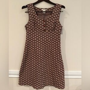 Vertigo Paris Sleeveless Polka Dot Mini Dress in Brown